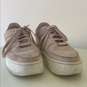 Pink Suede Air Forces